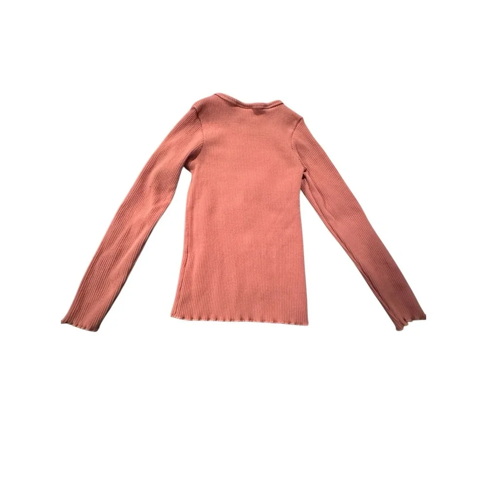 Cotton On Kids Ribbed Thread Crew Neck Sweater Long Sleeve Girls Sz 8 Mauve‎ EUC